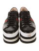 Gucci Web Accent Leather Wedge Sneakers