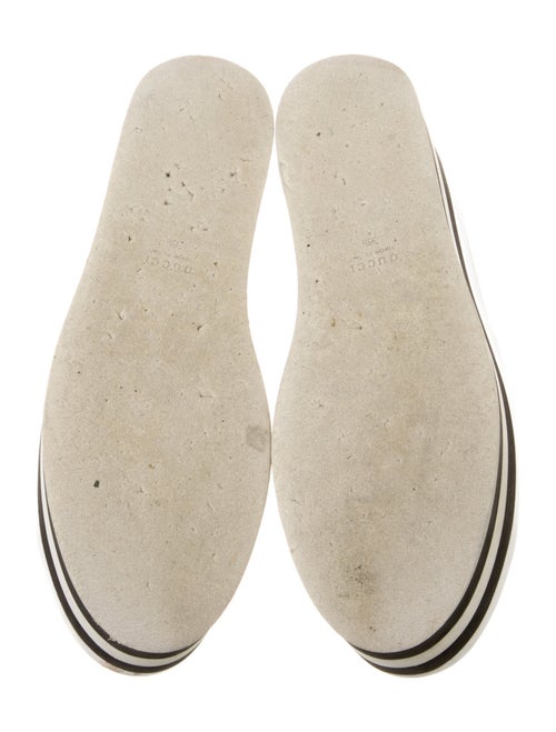 Gucci Web Accent Leather Wedge Sneakers
