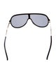 Gucci Web Accent Shield Sunglasses