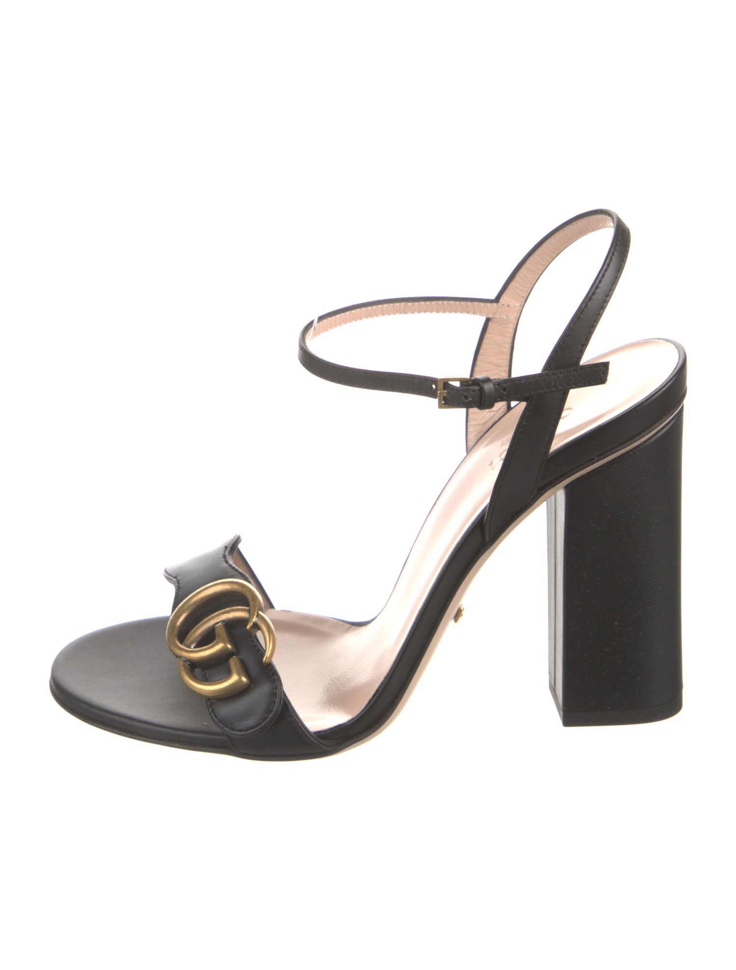 Gucci Running GG Logo Leather Sandals