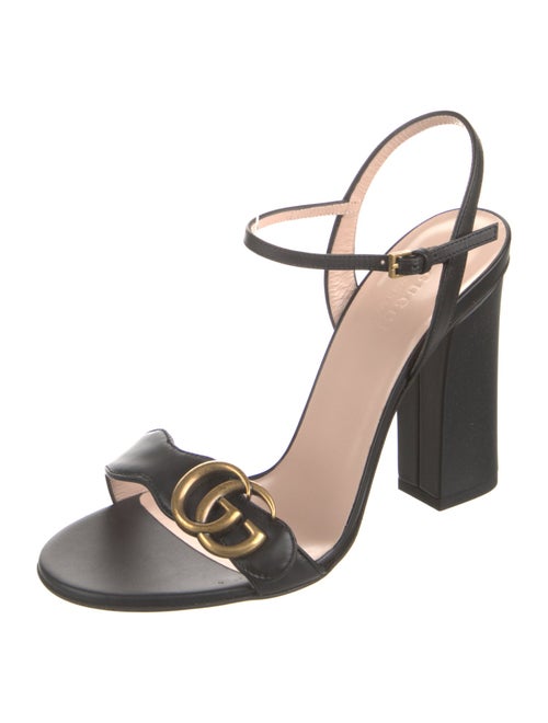 Gucci Running GG Logo Leather Sandals