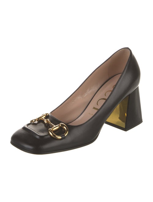 Gucci Horsebit Accent Leather Pumps