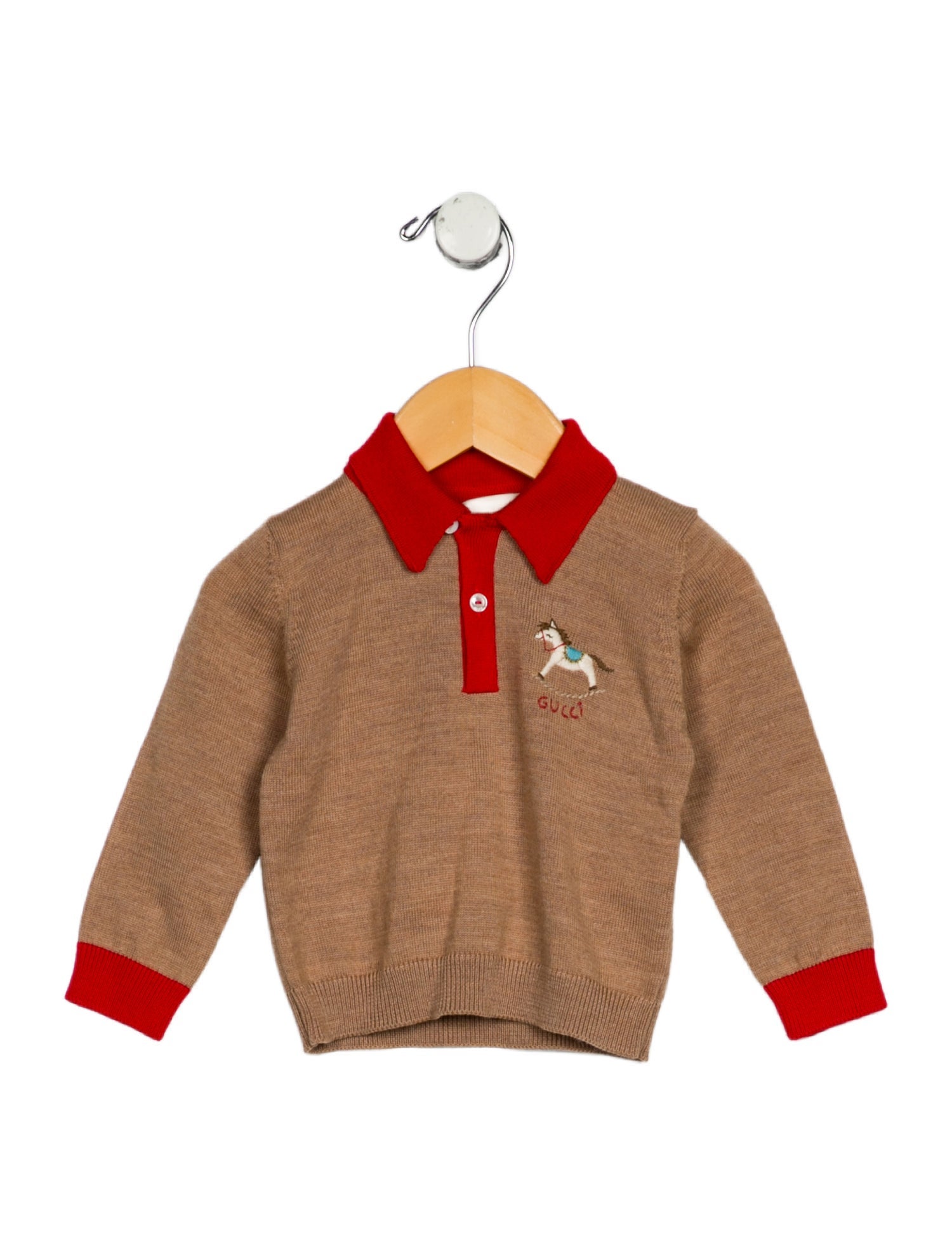 Gucci infant boys' brown and red sweater w/Tags