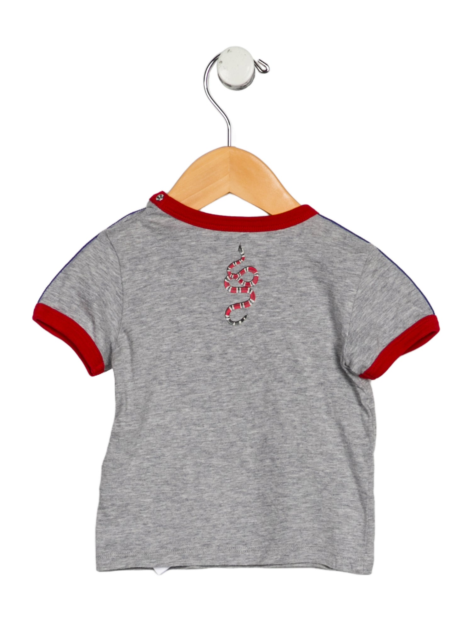 Gucci infant boys' grey and red t-shirt