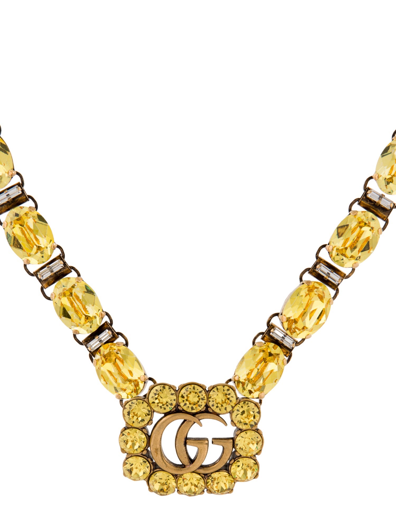 Gucci Double G Crystal Collar Necklace