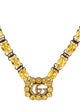 Gucci Double G Crystal Collar Necklace