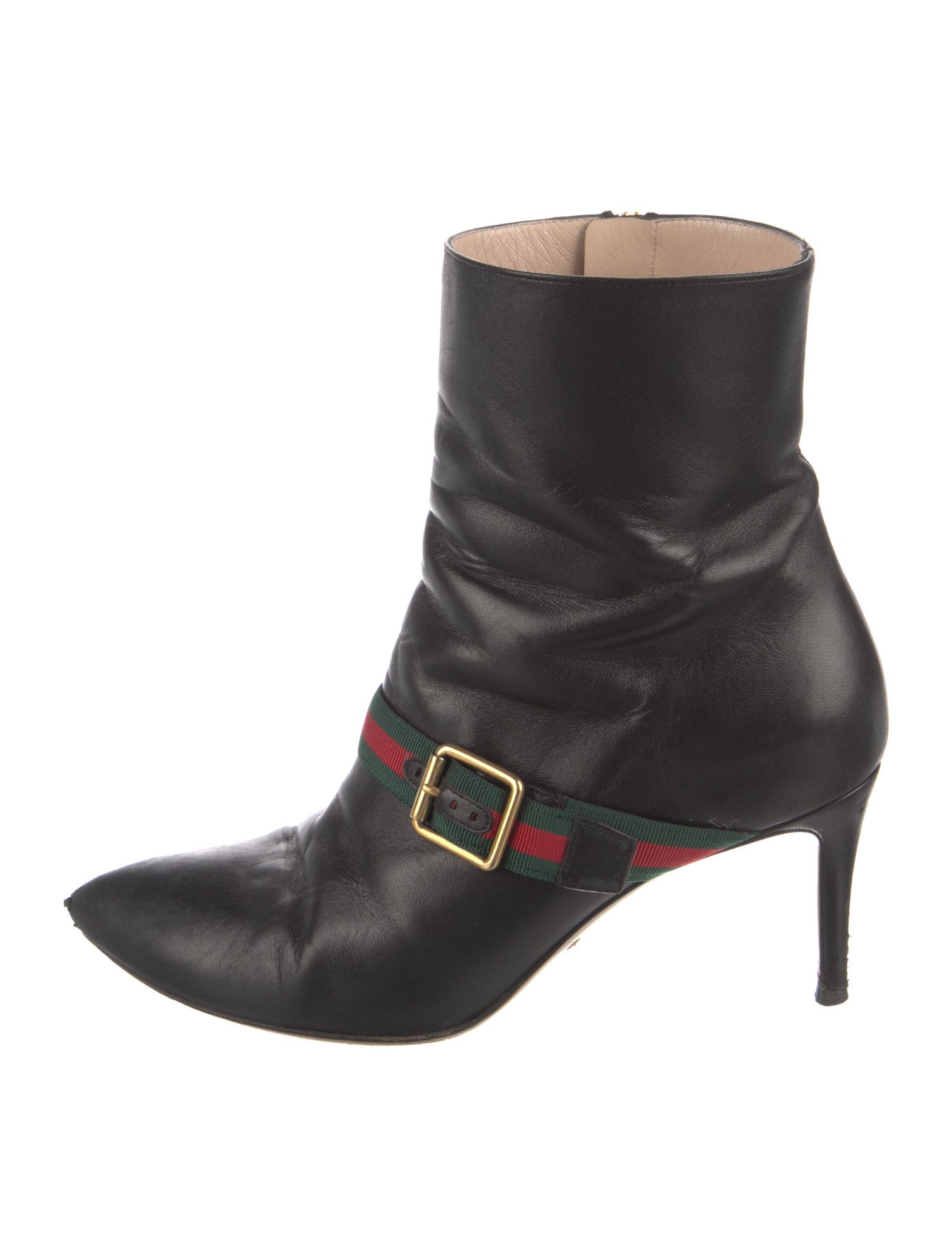 Gucci Vintage Web Accent Boots