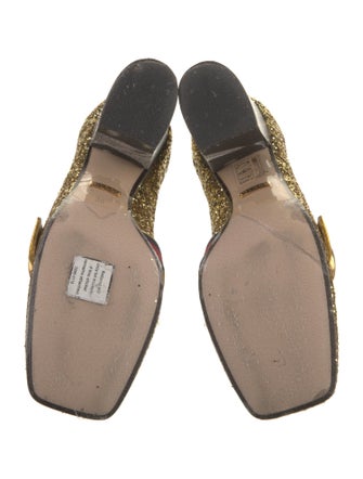 Gucci Double G Logo Glitter Pumps