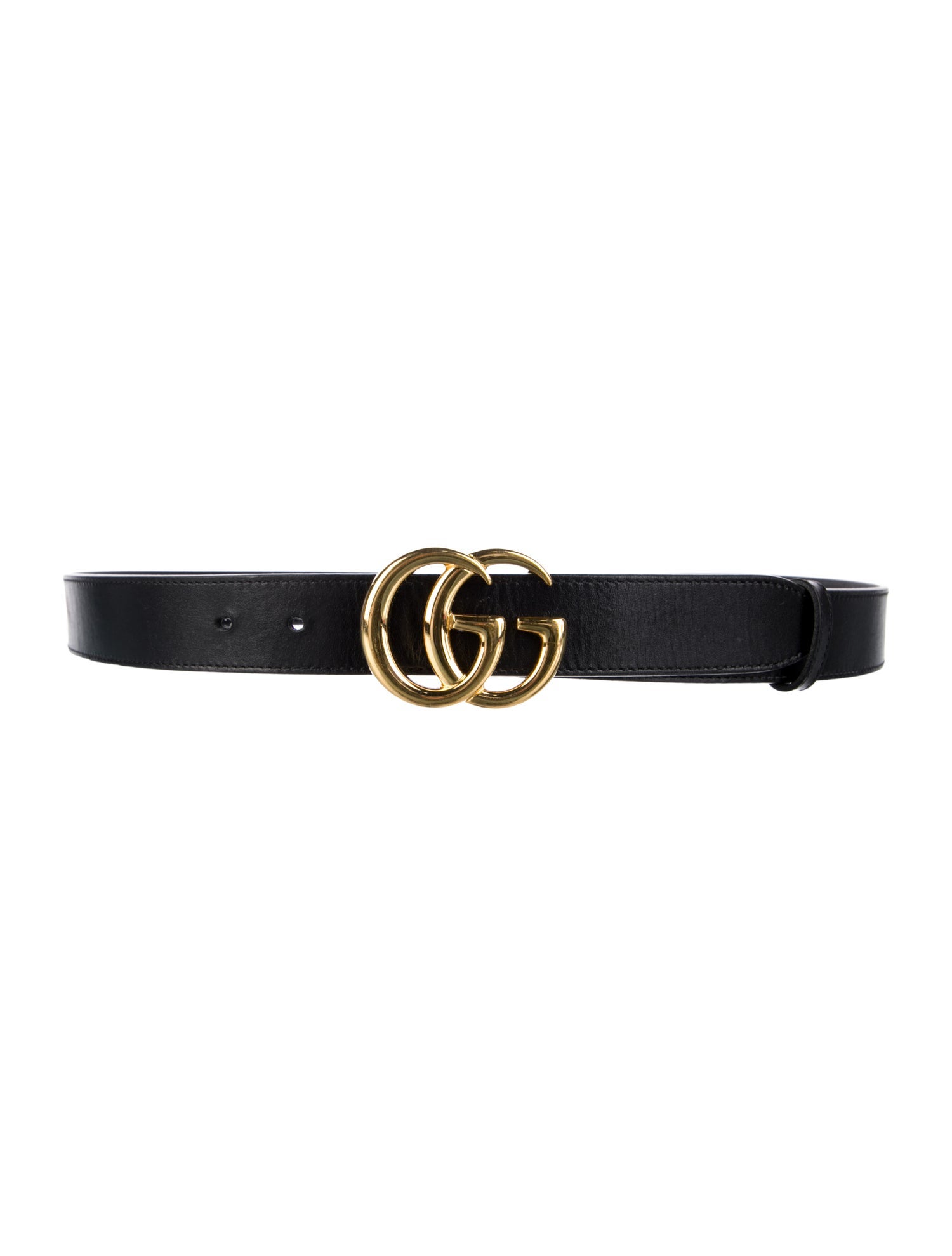 Gucci Double G Logo Leather Belt