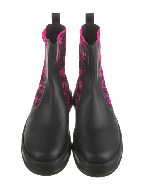 Gucci Leather Printed Chelsea Boots