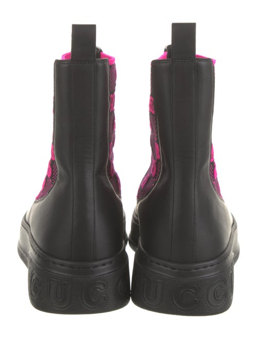 Gucci Leather Printed Chelsea Boots