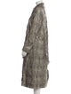 Gucci 2020 Gucci Fringe Trim Python Print Leather Coat Trench Coat