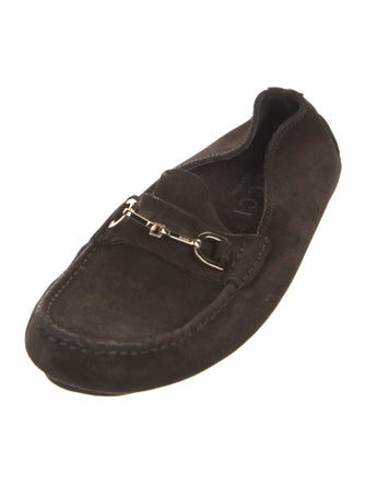 Gucci Horsebit Accent Suede Mary Jane Flats