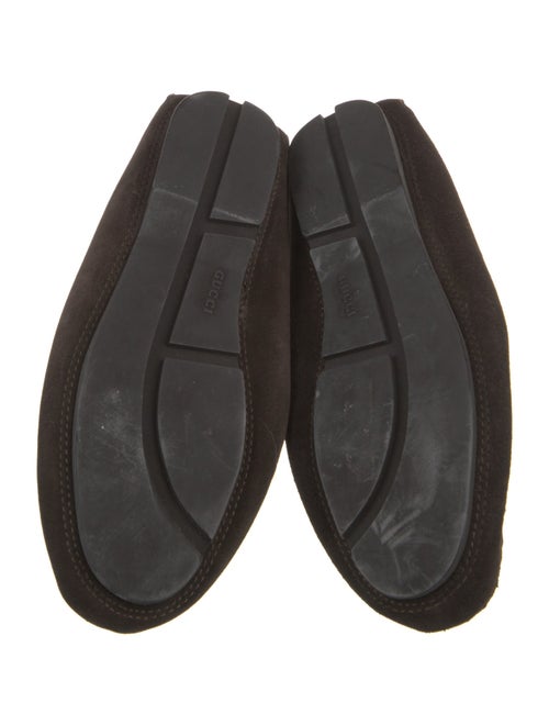 Gucci Horsebit Accent Suede Mary Jane Flats