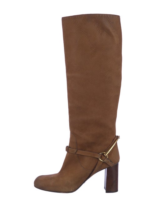 Gucci Horsebit Accent Leather Riding Boots