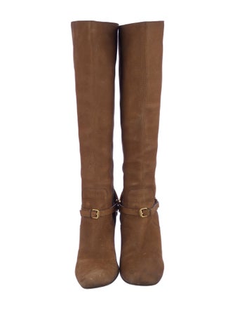 Gucci Horsebit Accent Leather Riding Boots