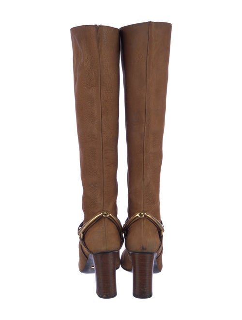 Gucci Horsebit Accent Leather Riding Boots