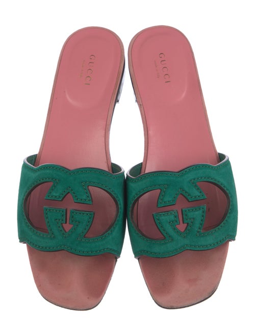 Gucci Interlocking G Logo Suede Slides