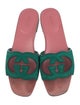 Gucci Interlocking G Logo Suede Slides