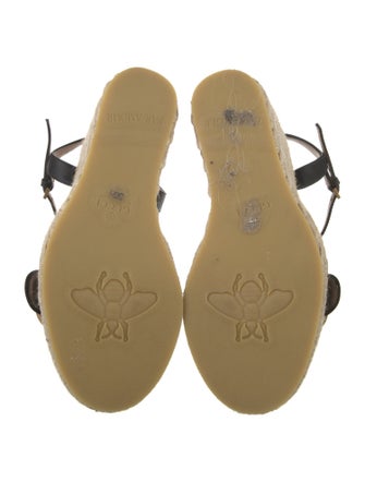 Gucci Double G Logo Leather Espadrilles
