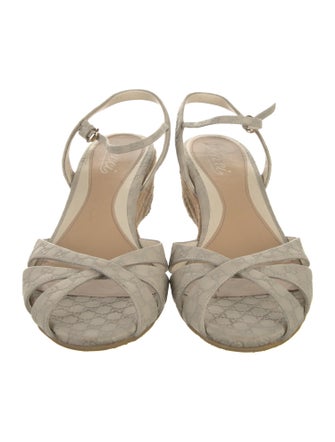 Gucci Microguccissima Pattern Leather Espadrilles