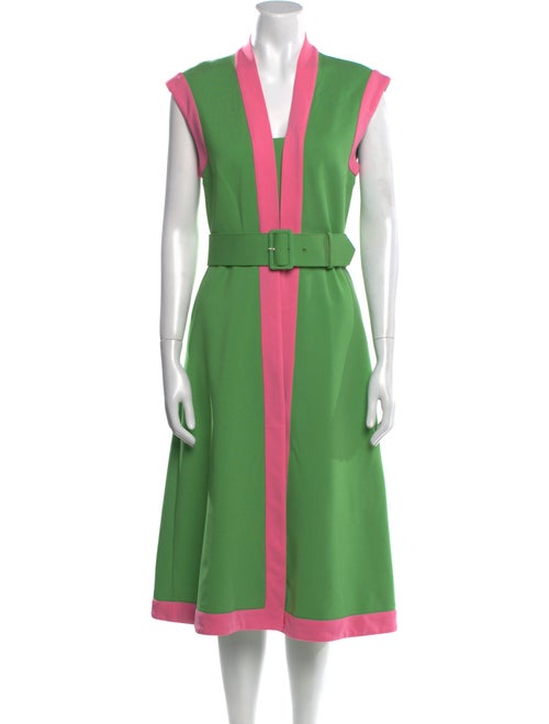 Gucci Colorblock Pattern Midi Length Dress