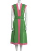 Gucci Colorblock Pattern Midi Length Dress