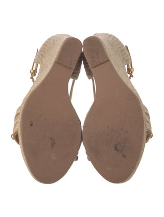 Gucci Jute Crystal Embellishments Espadrilles