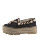 Gucci Canvas Crystal Embellishments Espadrilles
