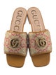 Gucci GG Logo Raffia Slides