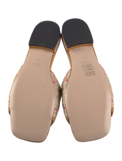 Gucci GG Logo Raffia Slides