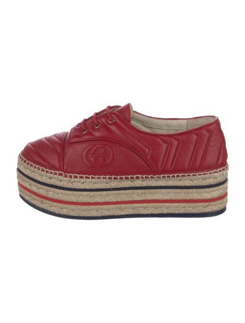 Gucci Interlocking G Logo Leather Espadrille Sneakers