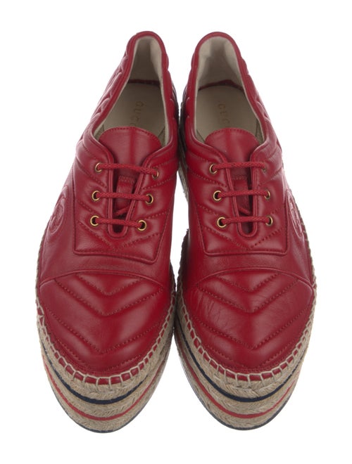 Gucci Interlocking G Logo Leather Espadrille Sneakers