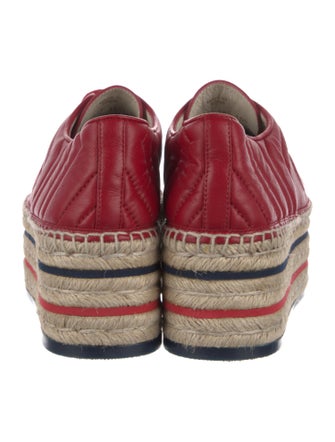 Gucci Interlocking G Logo Leather Espadrille Sneakers