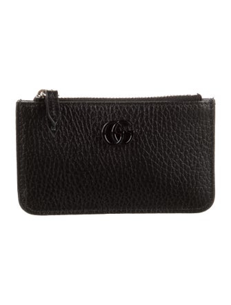 Gucci Double G Logo Leather Coin Pouch