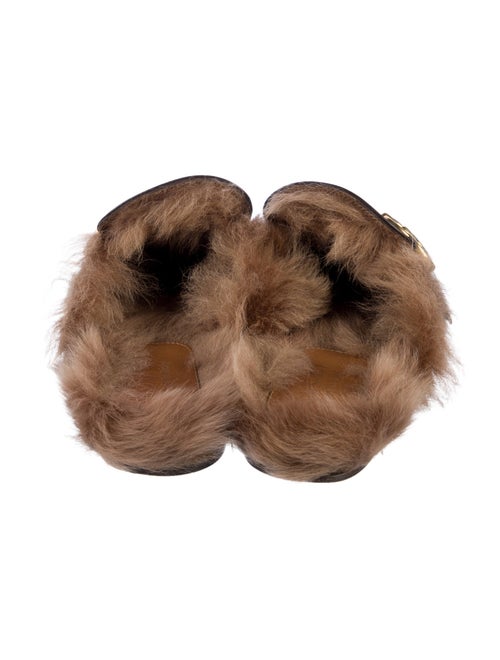 Gucci Web Accent Leather Slippers