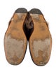 Gucci Web Accent Leather Slippers