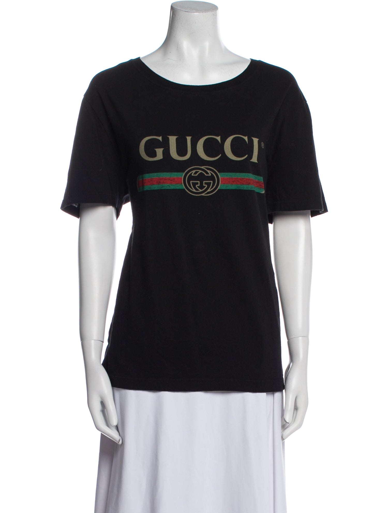 Gucci Graphic Print Scoop Neck T-Shirt