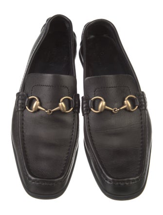 Gucci Horsebit Accent Leather Loafers