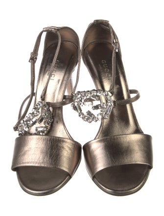 Gucci Interlocking G Logo Leather Sandals