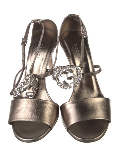 Gucci Interlocking G Logo Leather Sandals