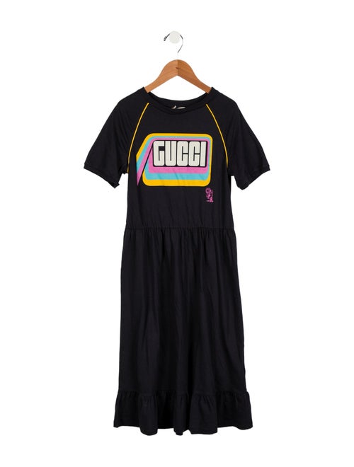 Gucci Girls' Graphic Short Sleeve Dress