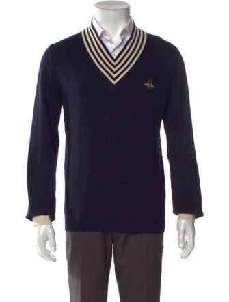 Gucci Bee Accent Wool Pullover