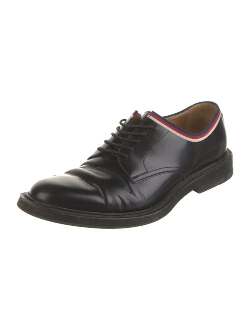 Gucci Sylvie Web Accent Leather Derby Shoes