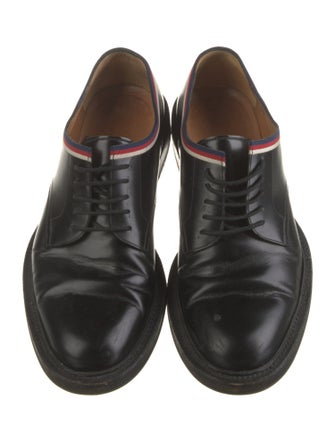 Gucci Sylvie Web Accent Leather Derby Shoes