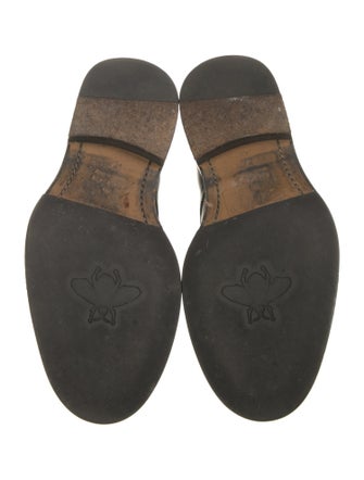 Gucci Sylvie Web Accent Leather Derby Shoes