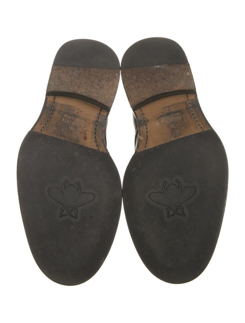 Gucci Sylvie Web Accent Leather Derby Shoes