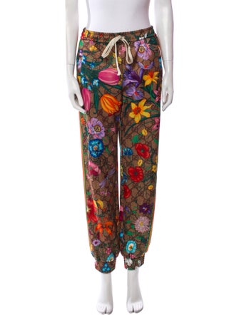 Gucci Floral Print Skinny Leg Pants