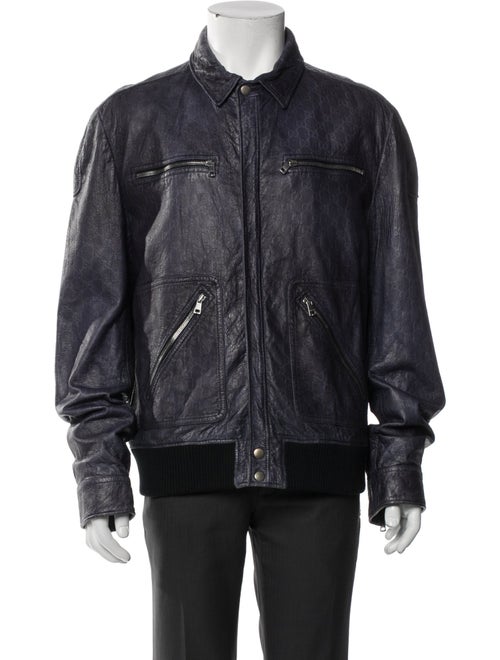 Gucci Leather Bomber Jacket