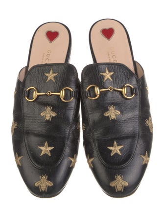 Gucci Horsebit Accent Leather Mules